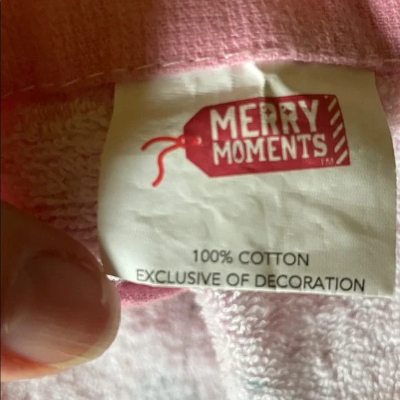 Pink Christmas Hand Towels - Picture 2 of 4